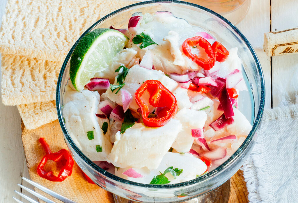 Ceviche peruano de corvina